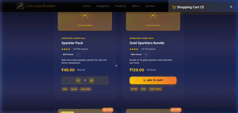 Golden Rabbit Cart Interface